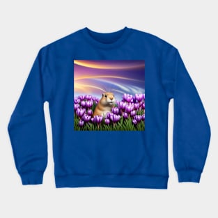 Gopher in Crocuses Crewneck Sweatshirt